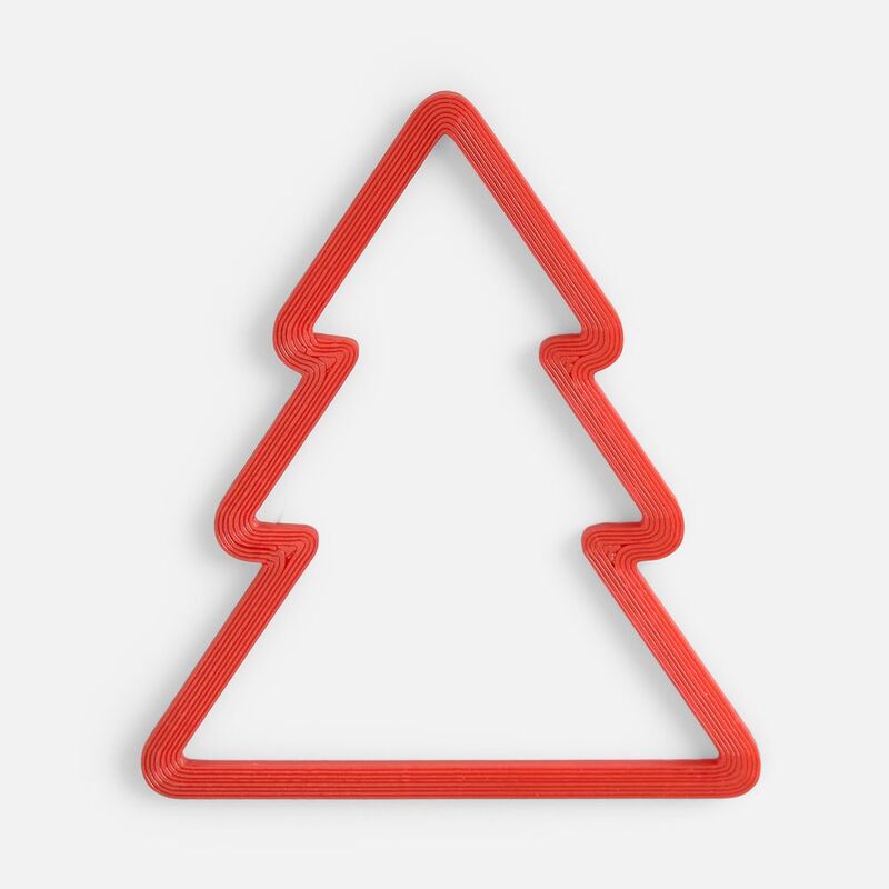 Подвеска &laquo;Елочка&raquo;, 3D-печать, красная арт.23321.50