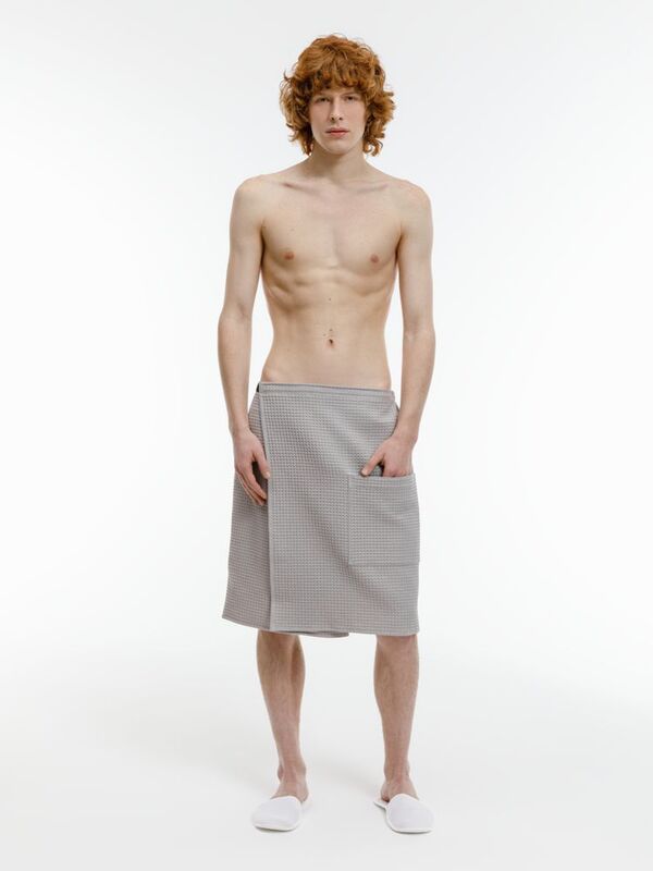 Банный набор Heat Therapy ver.2, мужской, светло-серый арт.21037.14