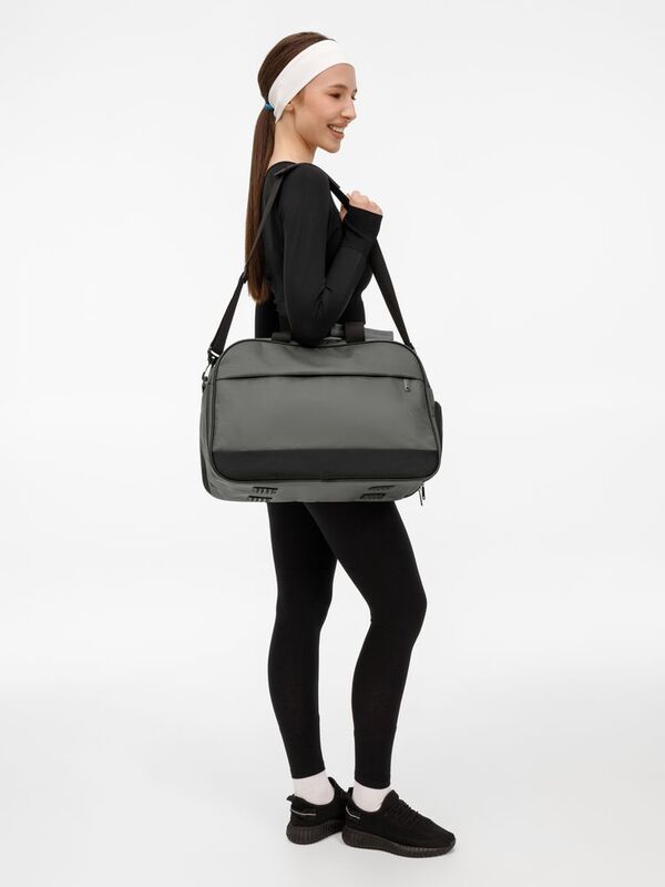 Спортивная сумка Atlantes, серая с черным арт.18645.10