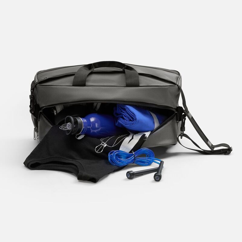 Спортивная сумка Atlantes, серая с черным арт.18645.10