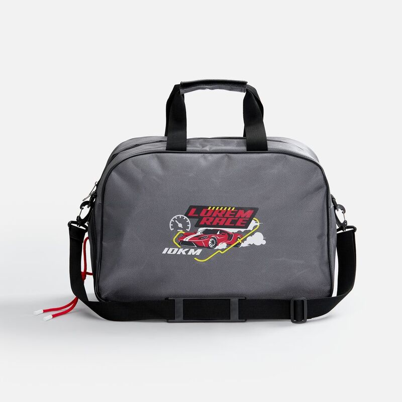 Спортивная сумка Atlantes, серая с черным арт.18645.10