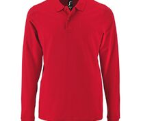 Рубашка поло мужская с длинным рукавом Perfect LSL Men, красная арт.02087145