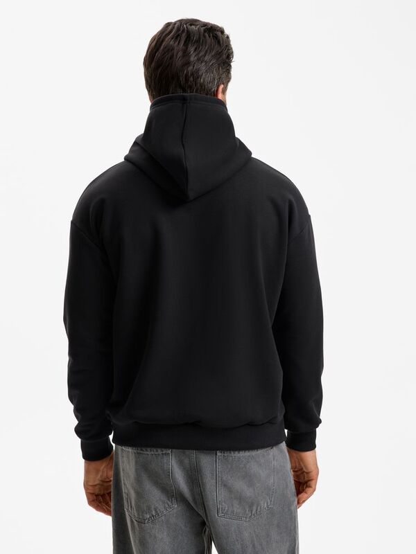 Худи унисекс оверсайз Daylero, черное арт.19556.30