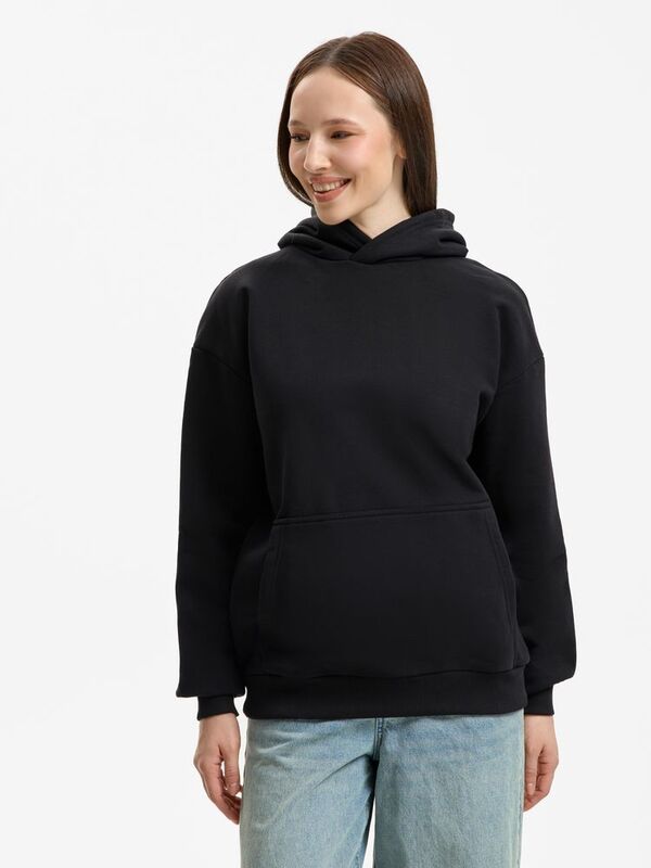 Худи унисекс оверсайз Daylero, черное арт.19556.30