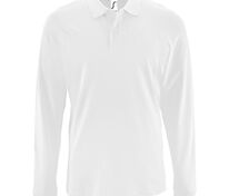 Рубашка поло мужская с длинным рукавом Perfect LSL Men, белая арт.02087102