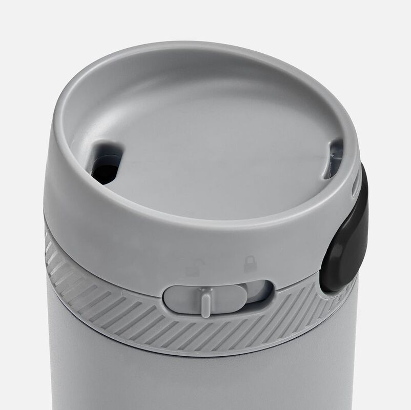 Термостакан X1 с цветной кнопкой, серый с черным арт.19941.13