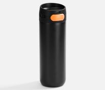 Термостакан X1 с цветной кнопкой, черный с оранжевым арт.19941.32