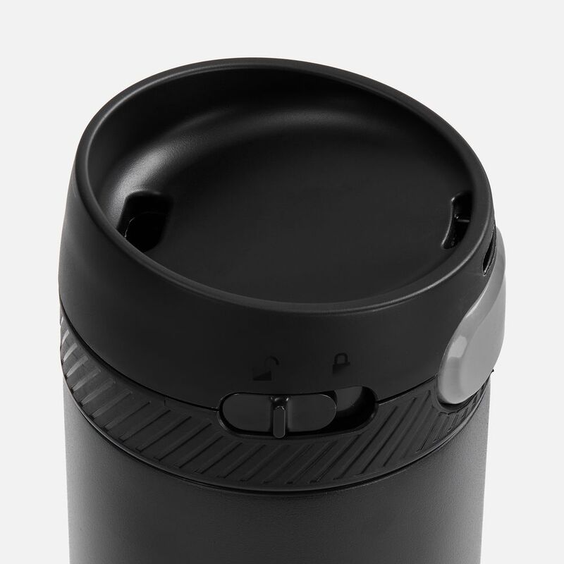 Термостакан X1 с цветной кнопкой, черный с серым арт.19941.33