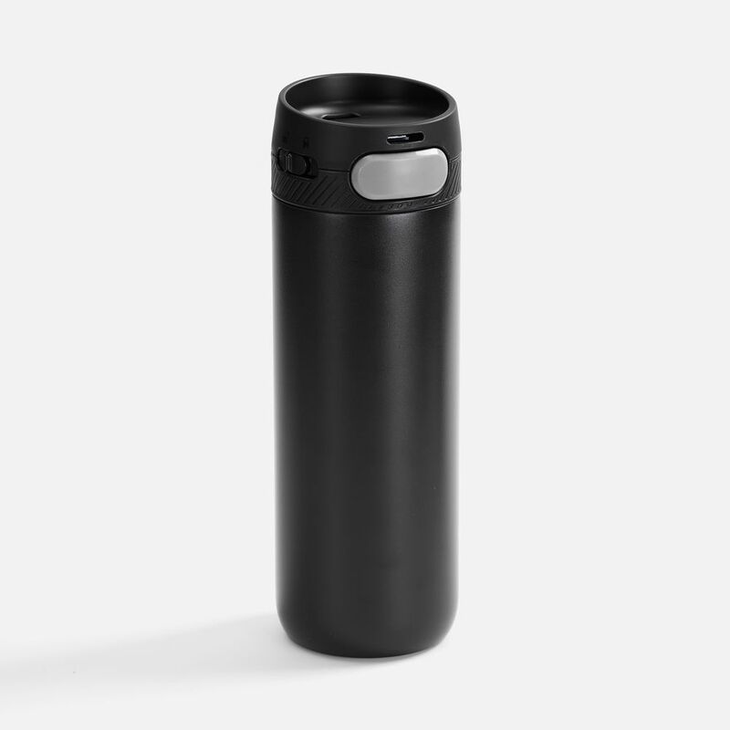 Термостакан X1 с цветной кнопкой, черный с серым арт.19941.33