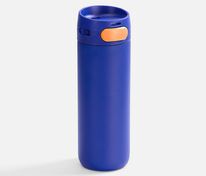 Термостакан X1 с цветной кнопкой, синий с оранжевым арт.19941.42