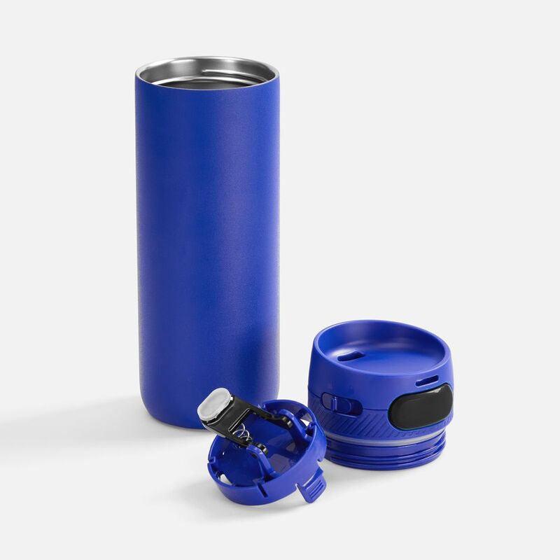 Термостакан X1 с цветной кнопкой, синий с черным арт.19941.43