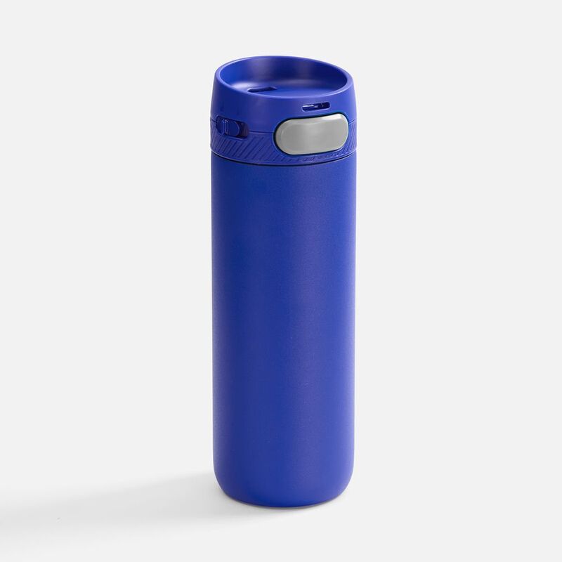 Термостакан X1 с цветной кнопкой, синий с серым арт.19941.44