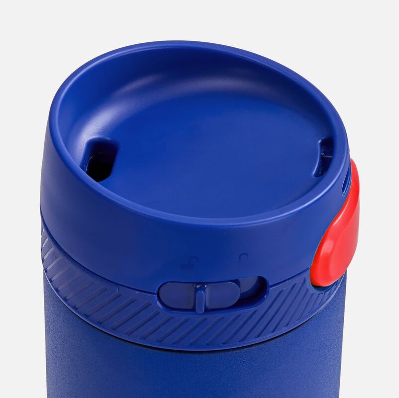 Термостакан X1 с цветной кнопкой, синий с красным арт.19941.45