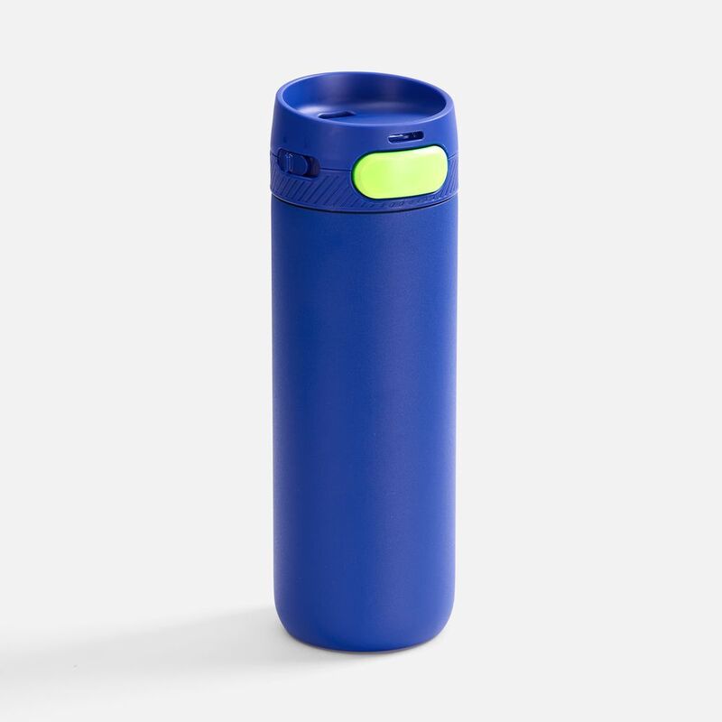 Термостакан X1 с цветной кнопкой, синий с желтым арт.19941.47