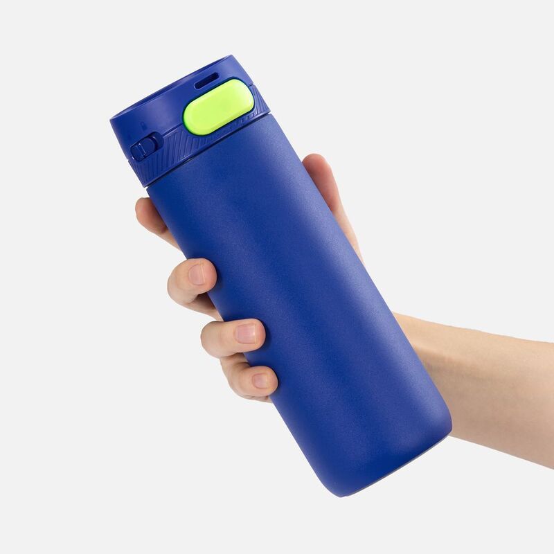 Термостакан X1 с цветной кнопкой, синий с желтым арт.19941.47