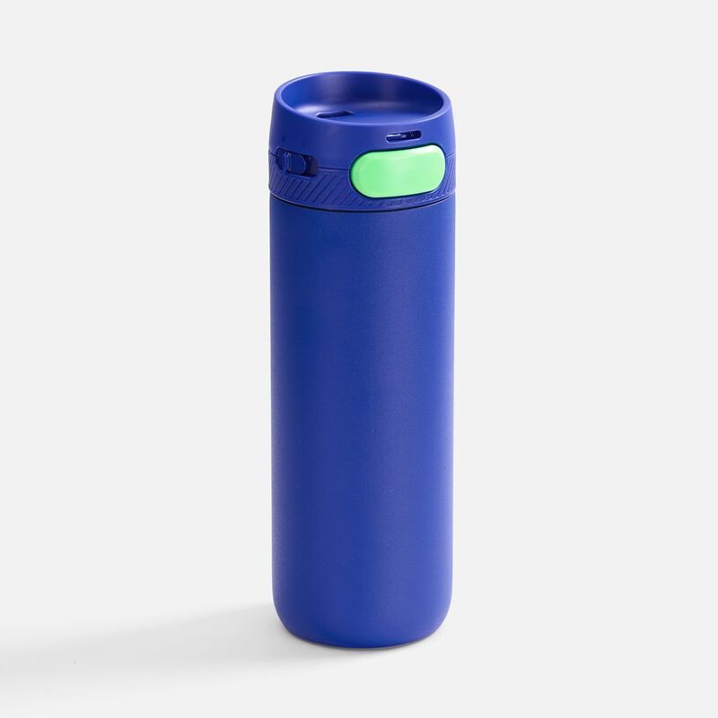 Термостакан X1 с цветной кнопкой, синий с зеленым арт.19941.48