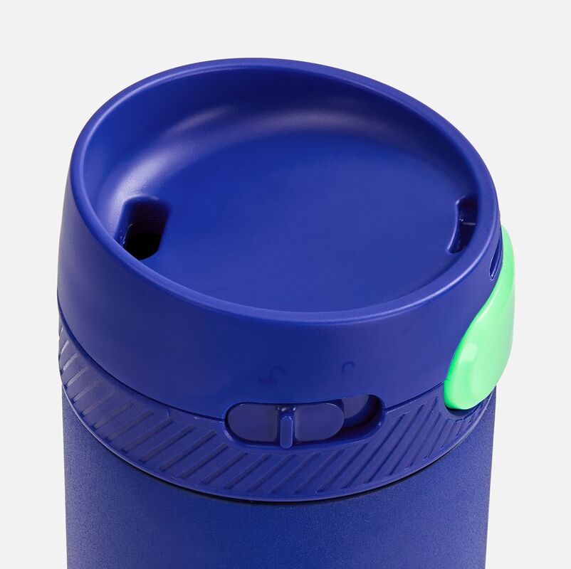 Термостакан X1 с цветной кнопкой, синий с зеленым арт.19941.48