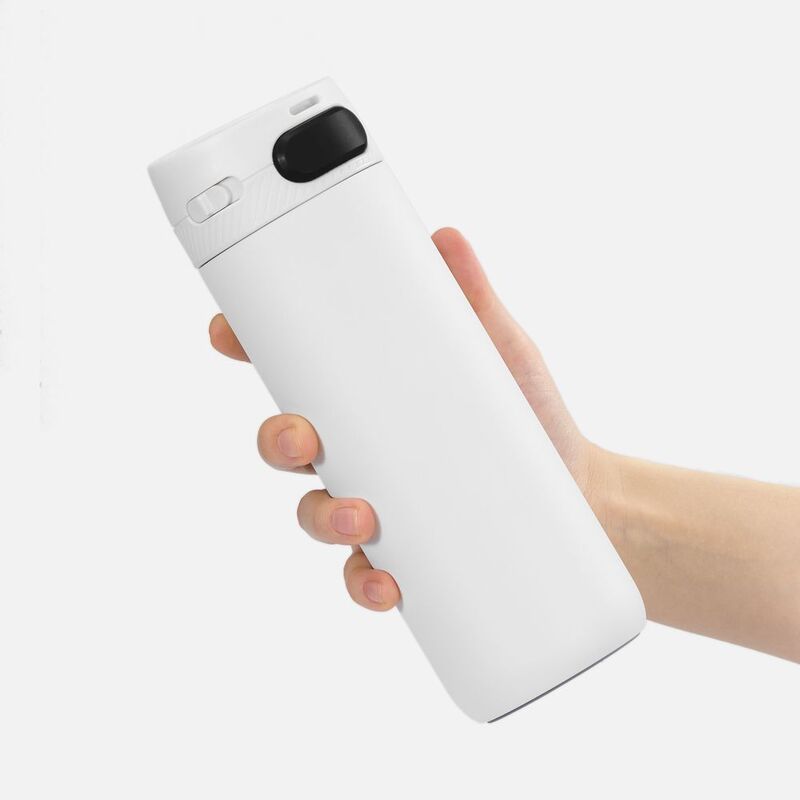 Термостакан X1 с цветной кнопкой, белый с черным арт.19941.63