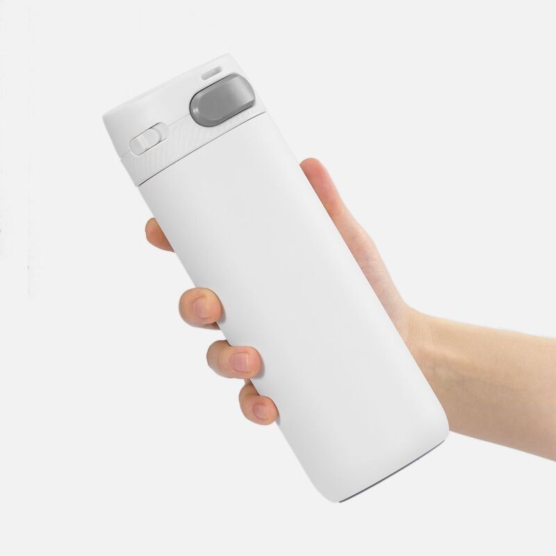 Термостакан X1 с цветной кнопкой, белый с серым арт.19941.66