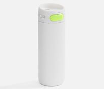 Термостакан X1 с цветной кнопкой, белый с желтым арт.19941.67