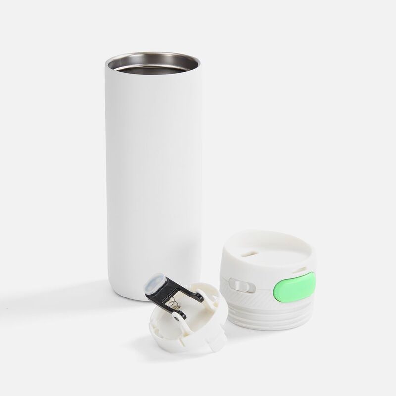 Термостакан X1 с цветной кнопкой, белый с зеленым арт.19941.68