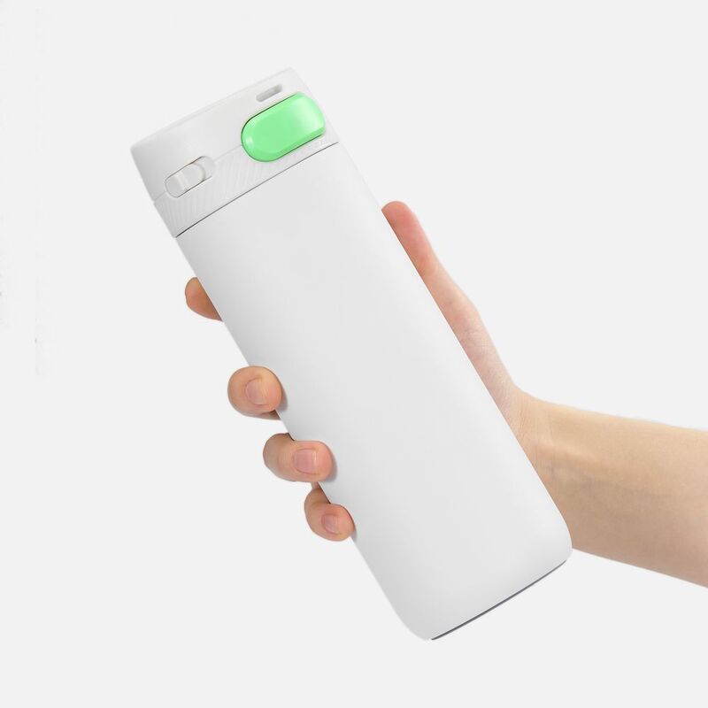 Термостакан X1 с цветной кнопкой, белый с зеленым арт.19941.68