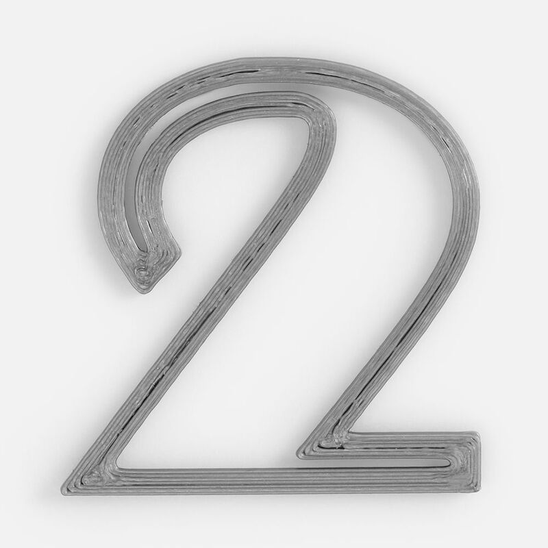 Подвеска Symbol, 3D-печать на заказ, цифра 2 арт.19968.02