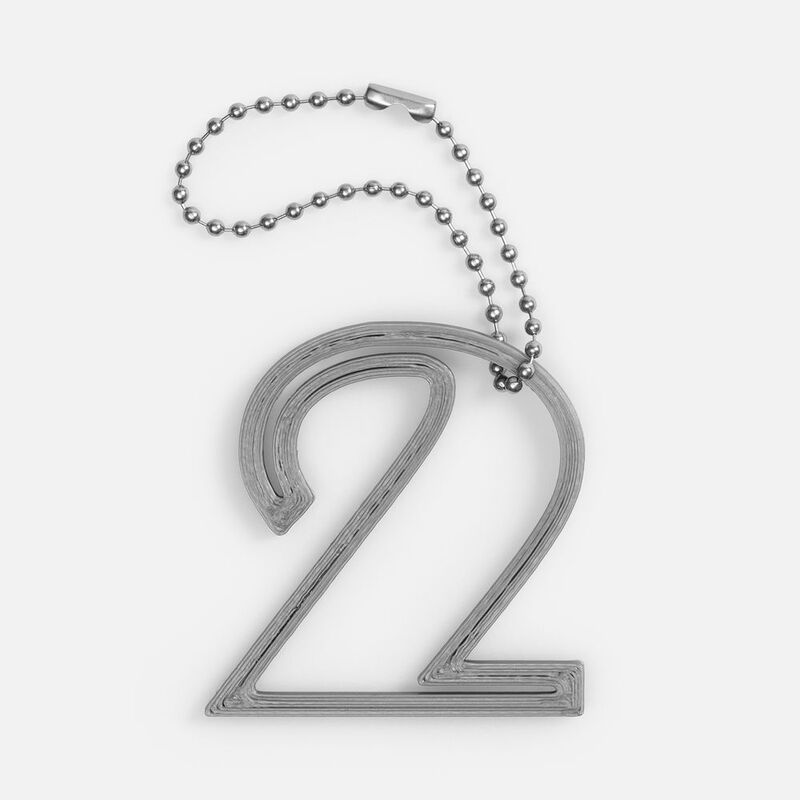 Подвеска Symbol, 3D-печать на заказ, цифра 2 арт.19968.02