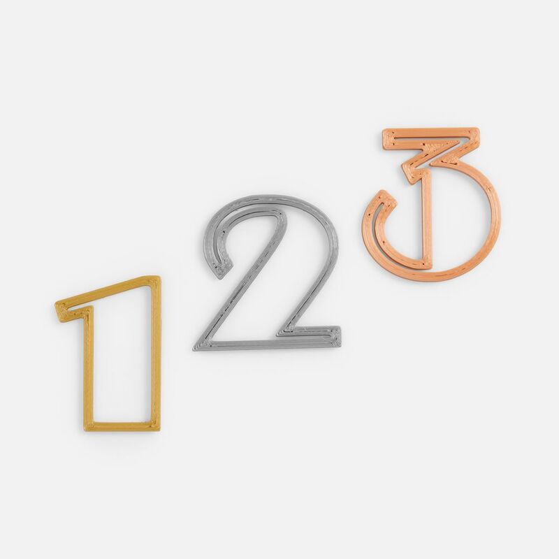 Подвеска Symbol, 3D-печать на заказ, цифра 2 арт.19968.02