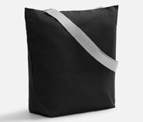 Шопер B5, черный с широкими серыми ручками арт.19267.10