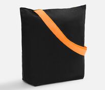 Шопер B5, черный с широкими оранжево-неоновыми ручками арт.19267.22