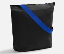 Шопер B5, черный с широкими синими ручками арт.19267.44