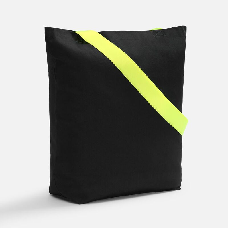 Шопер B5, черный с широкими желтыми ручками арт.19267.89