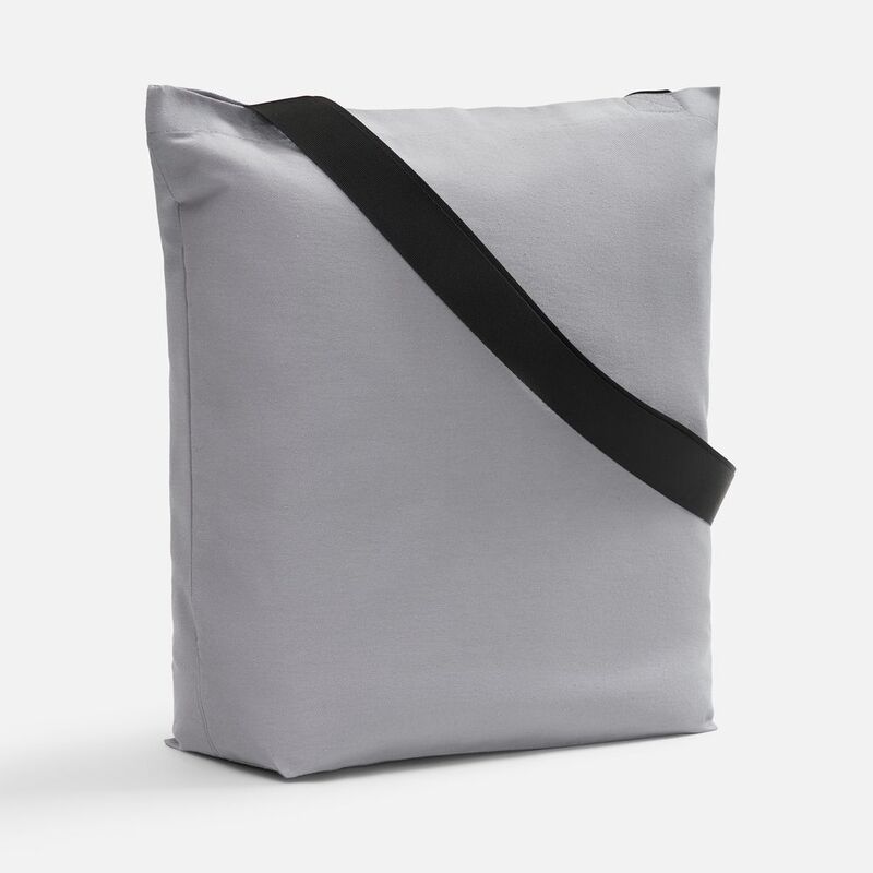 Шопер B5, серый с широкими черными ручками арт.19268.30