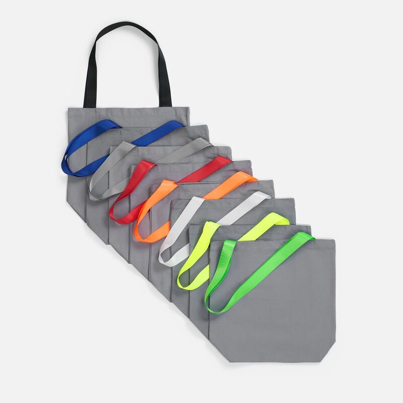 Шопер B5, серый с широкими белыми ручками арт.19268.60