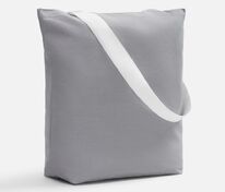Шопер B5, серый с широкими белыми ручками арт.19268.60