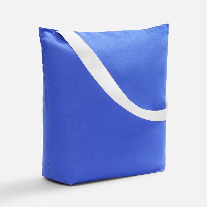 Шопер B5, синий с широкими белыми ручками арт.19269.60