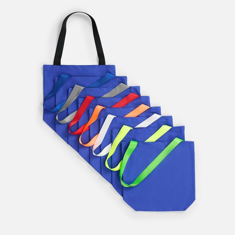 Шопер B5, синий с широкими белыми ручками арт.19269.60