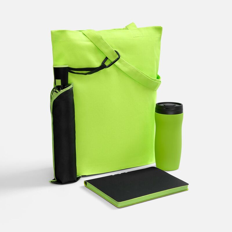 Набор Flexpen Black Walk, черный с зеленым арт.23096.39