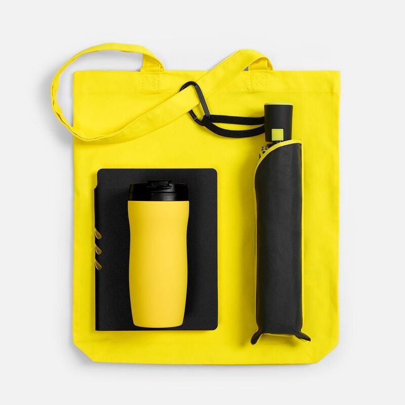 Набор Flexpen Black Walk, черный с желтым арт.23096.38