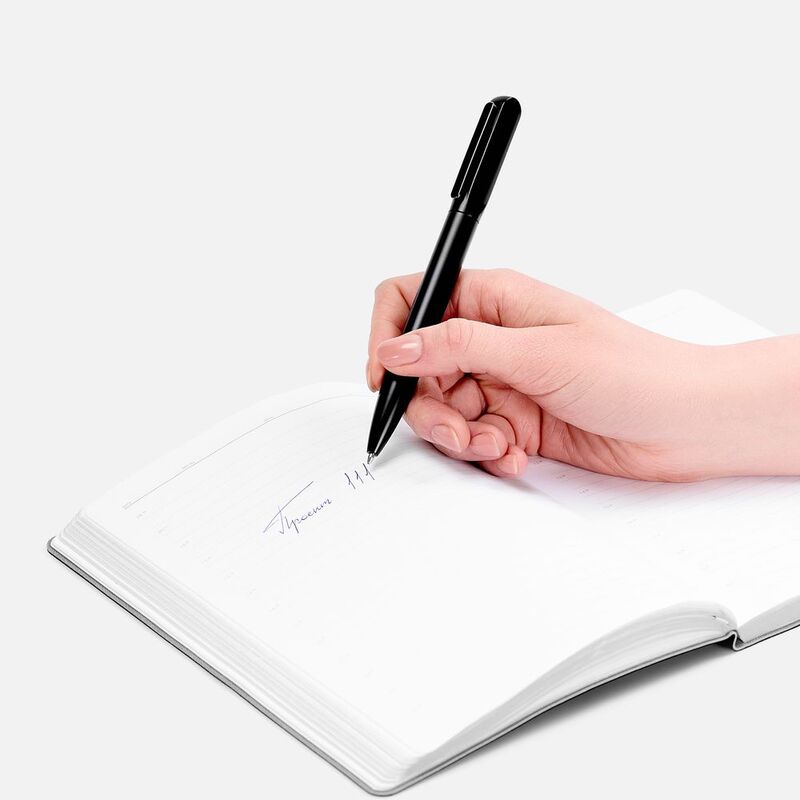 Ручка шариковая Lucenti с подсветкой логотипа, в футляре, черная арт.20695.30