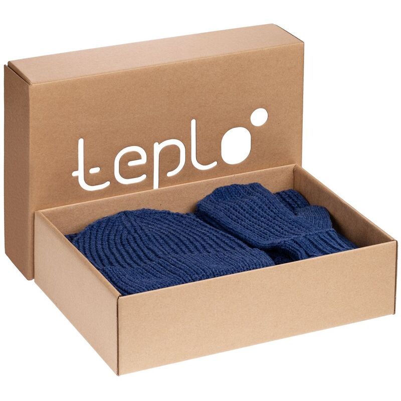 Набор Nordkyn с шарфом, синий меланж арт.45051.44