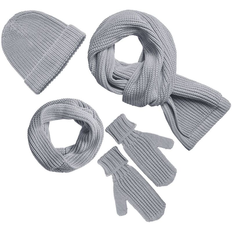 Набор Nordkyn Full Set с шарфом, светло-серый меланж арт.45051.13