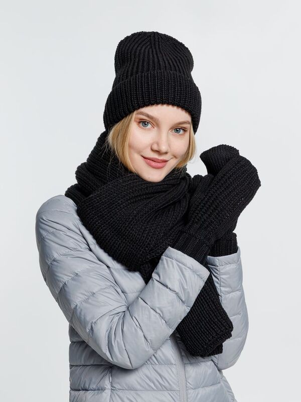 Набор Nordkyn Full Set с шарфом, черный арт.45051.30