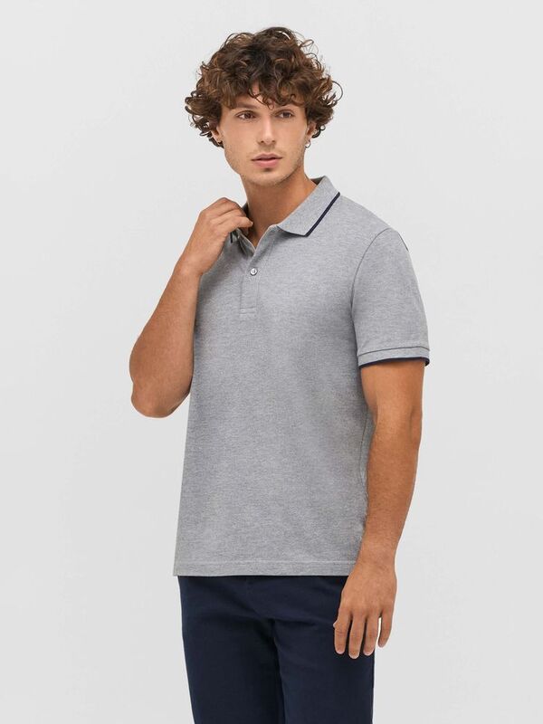 Рубашка поло унисекс Palermo, черная с белым арт.04769935