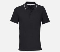 Рубашка поло унисекс Palermo, черная с белым арт.04769935