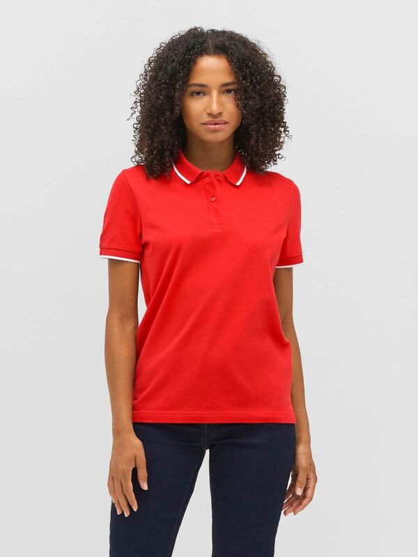Рубашка поло унисекс Palermo, красная с белым арт.04769860