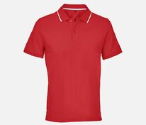 Рубашка поло унисекс Palermo, красная с белым арт.04769860