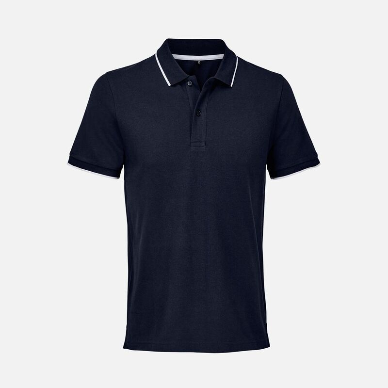 Рубашка поло унисекс Palermo, темно-синяя с белым арт.04769912