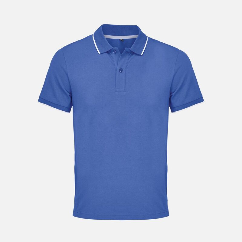 Рубашка поло унисекс Palermo, ярко-синяя с белым арт.04769913